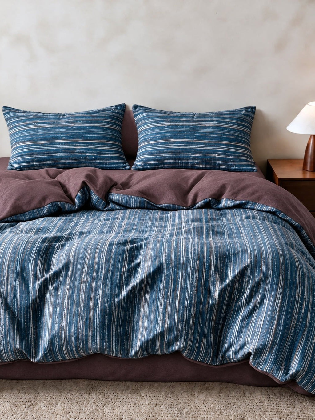 Heritage Stripe Cotton Jersey Duvet Cover Set original reference image 13