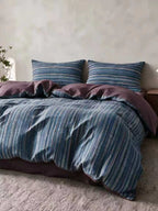 Heritage Stripe Cotton Jersey Duvet Cover Set original reference image 14
