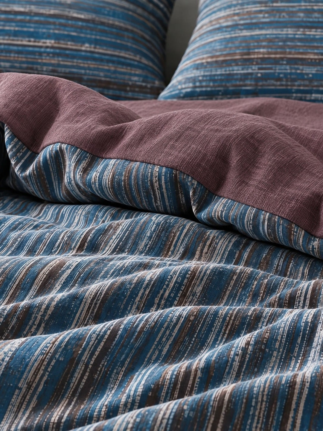 Heritage Stripe Cotton Jersey Duvet Cover Set original reference image 16