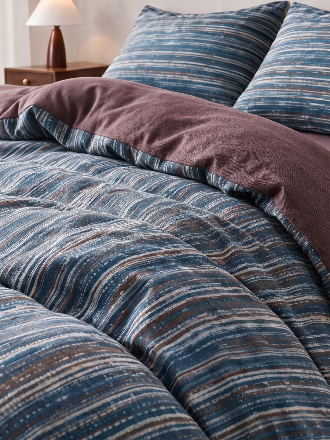 Heritage Stripe Cotton Jersey Duvet Cover Set original reference image 18