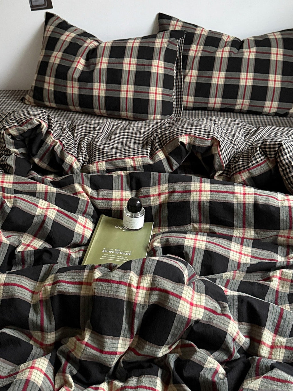 Holiday Plaid Washed Cotton Duvet Cover Set original reference image 1