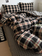 Holiday Plaid Washed Cotton Duvet Cover Set original reference image 3