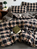 Holiday Plaid Washed Cotton Duvet Cover Set original reference image 6