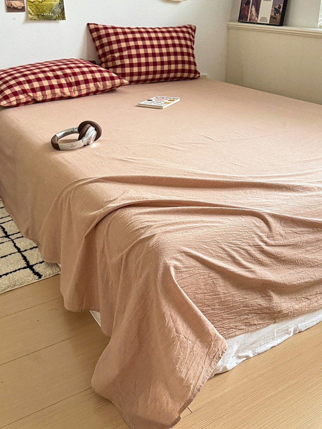 Holiday Plaid Washed Cotton Duvet Cover Set original reference image 17