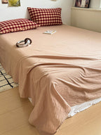 Holiday Plaid Washed Cotton Duvet Cover Set original reference image 17