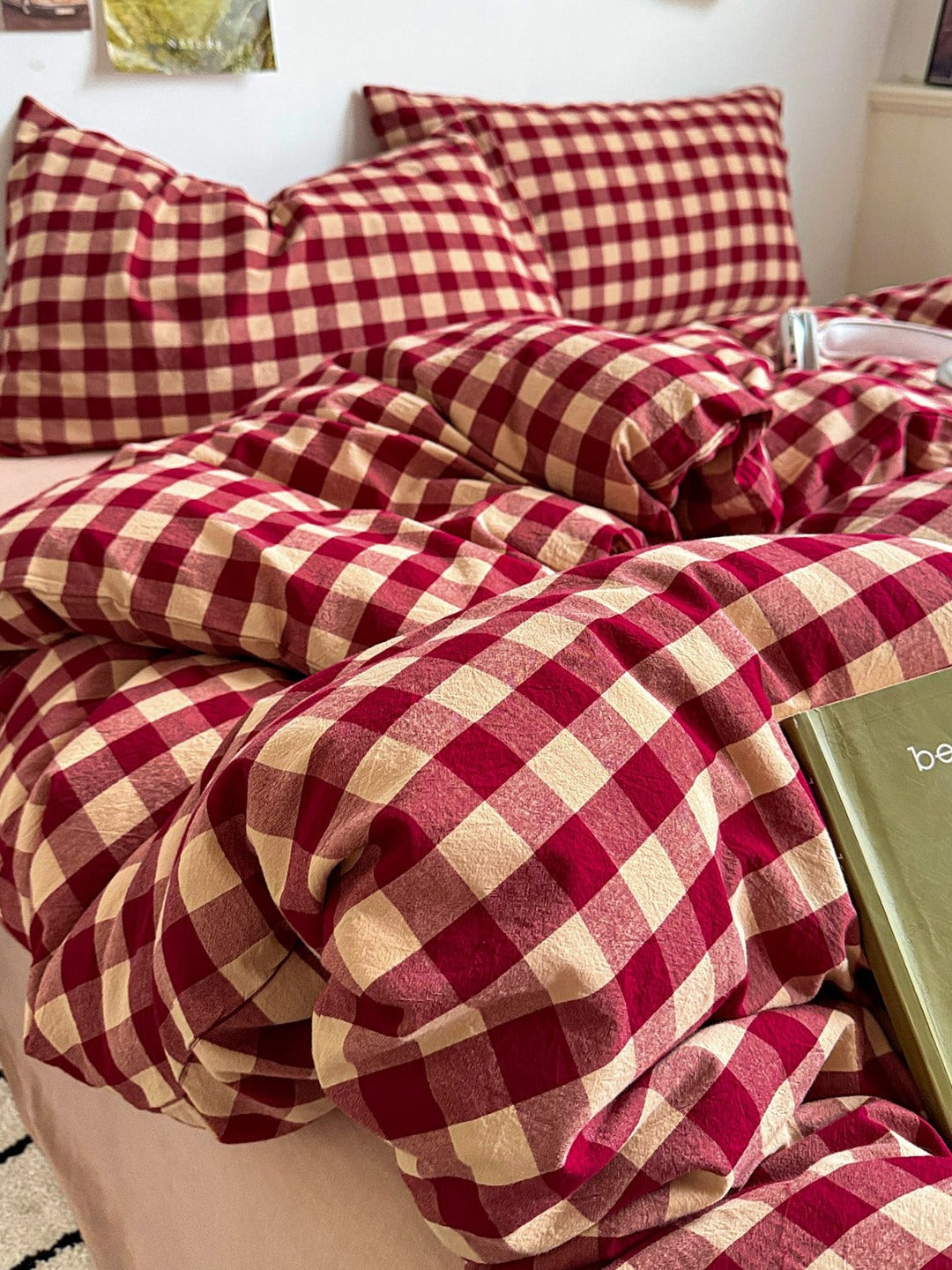 Holiday Plaid Washed Cotton Duvet Cover Set original reference image 18