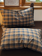 Holiday Plaid Washed Cotton Duvet Cover Set original reference image 29