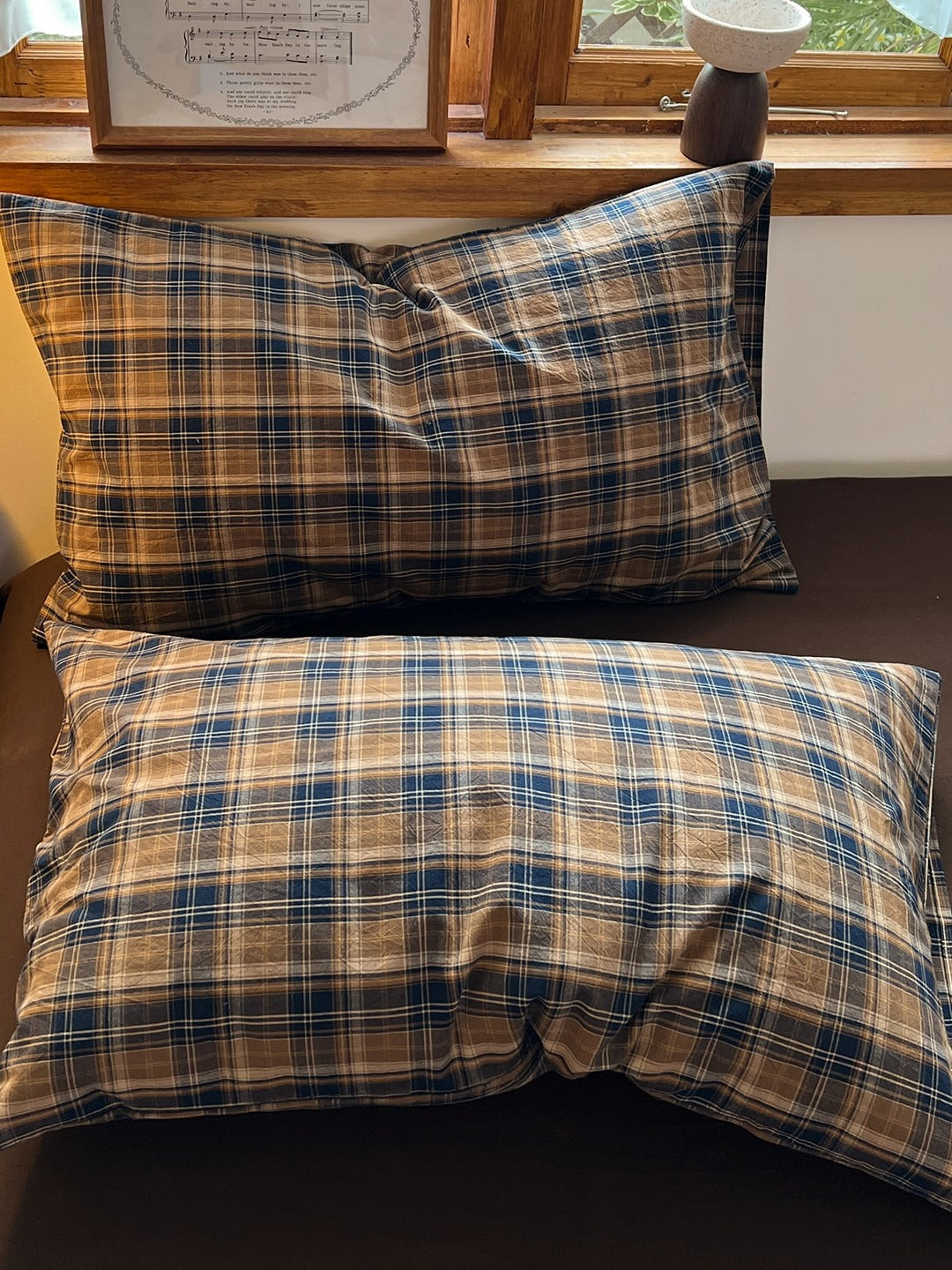 Holiday Plaid Washed Cotton Duvet Cover Set original reference image 29
