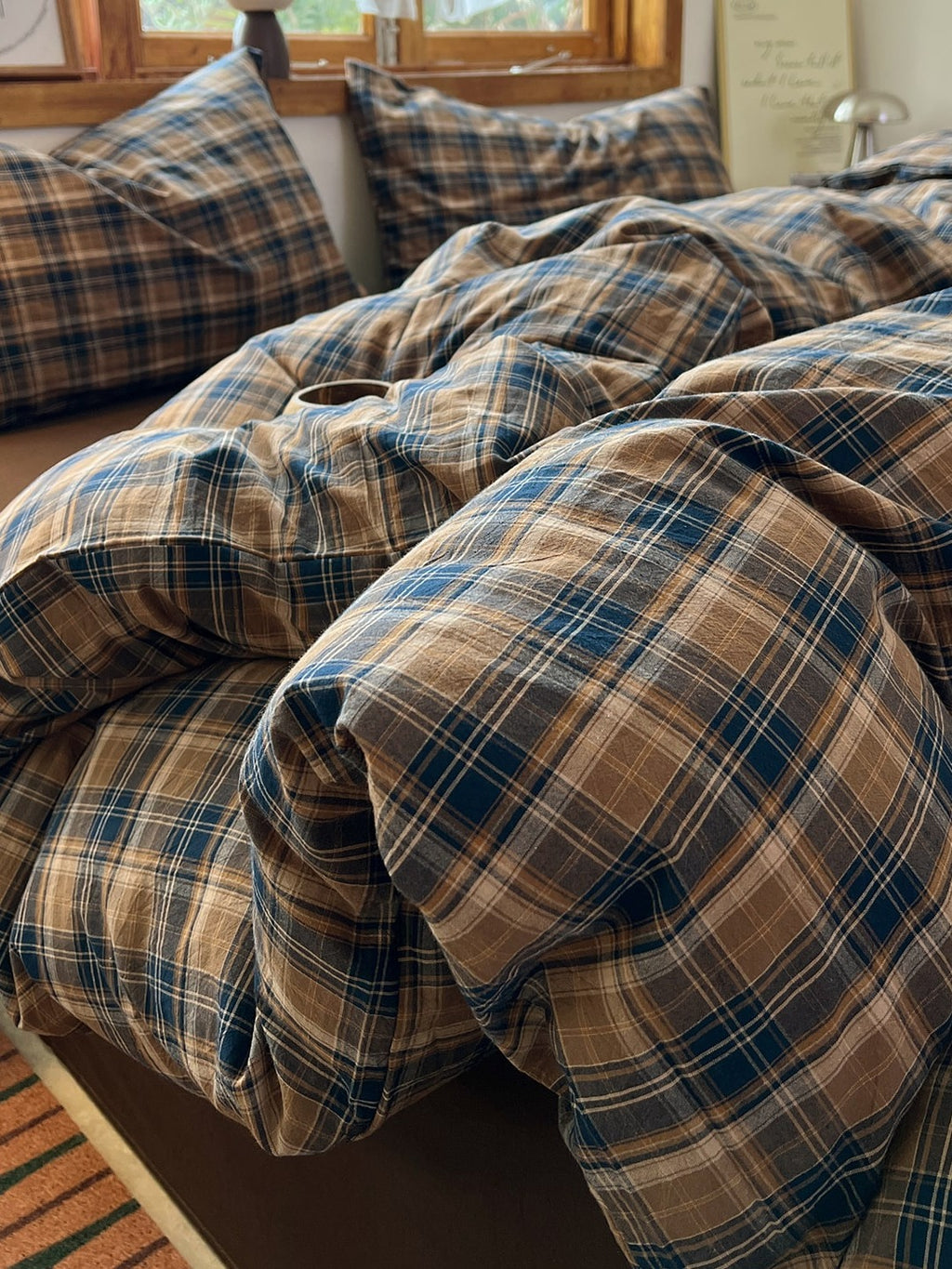 Holiday Plaid Washed Cotton Duvet Cover Set original reference image 30