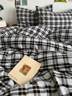 Holiday Plaid Washed Cotton Duvet Cover Set original reference image 33