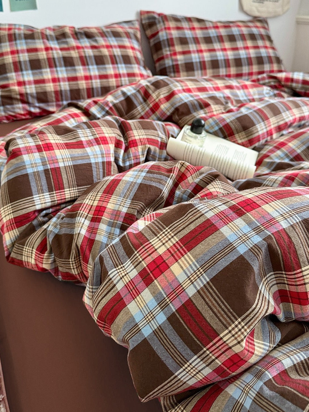 Holiday Plaid Washed Cotton Duvet Cover Set original reference image 42