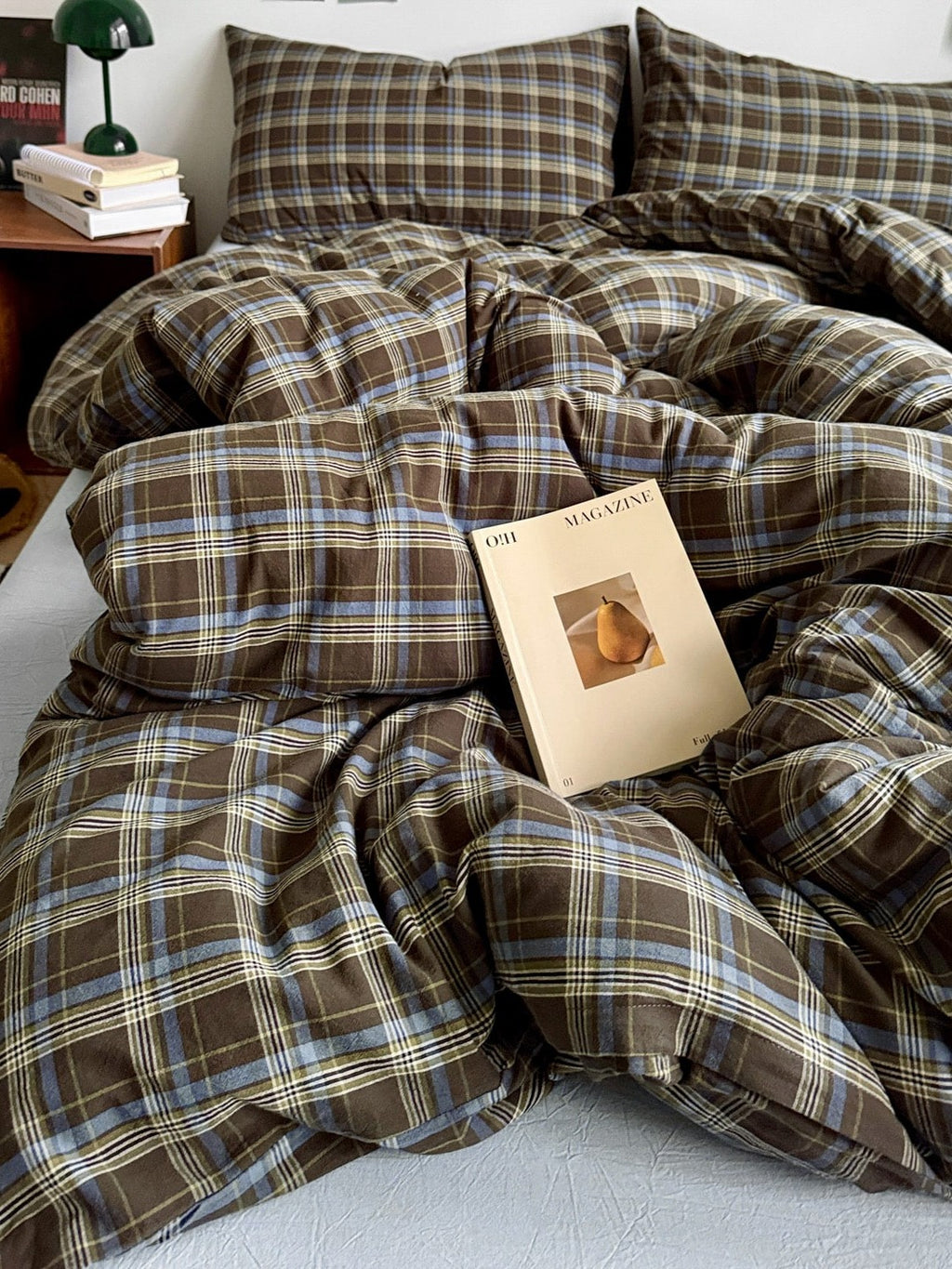 Holiday Plaid Washed Cotton Duvet Cover Set original reference image 52