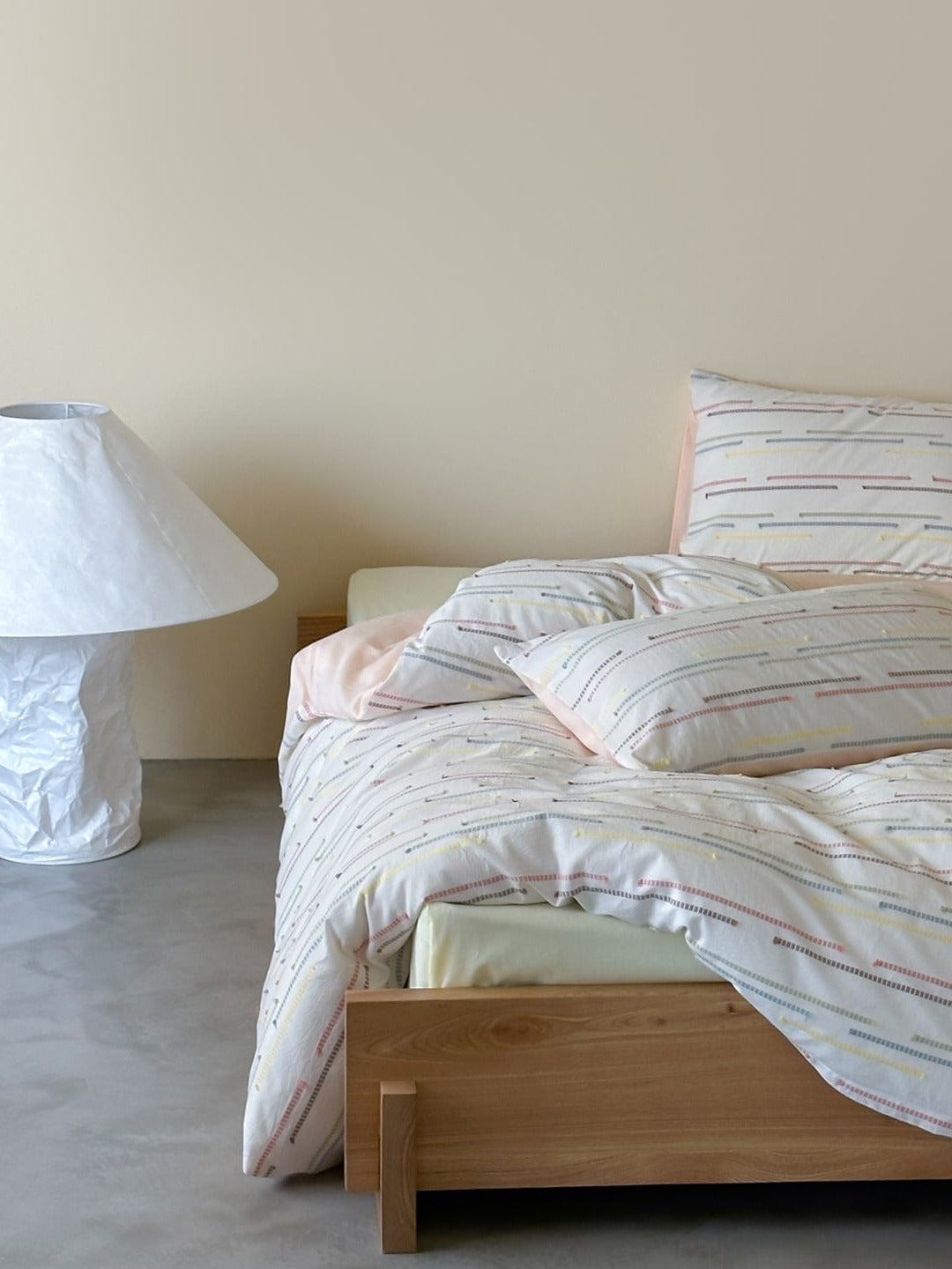 Linden Dash Cotton Clip-Jacquard Duvet Cover Set original reference image 1