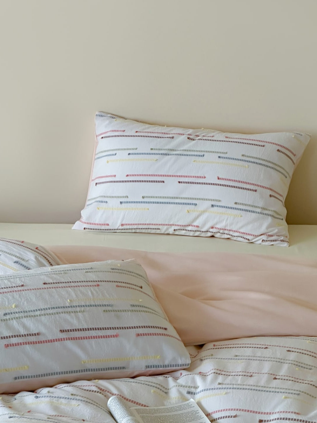Linden Dash Cotton Clip-Jacquard Duvet Cover Set original reference image 3