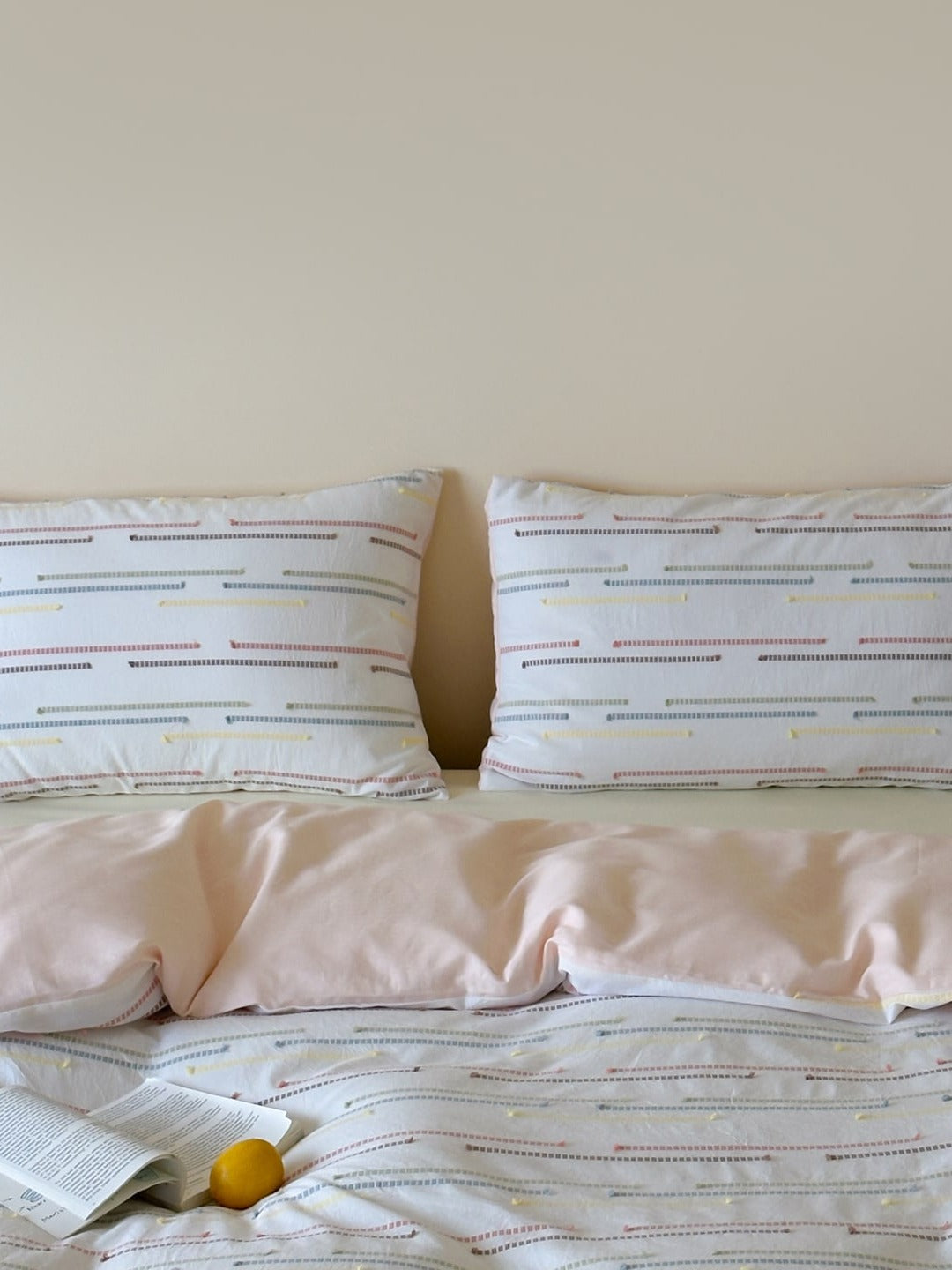 Linden Dash Cotton Clip-Jacquard Duvet Cover Set original reference image 7
