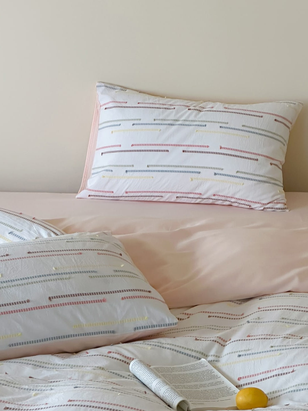 Linden Dash Cotton Clip-Jacquard Duvet Cover Set original reference image 11