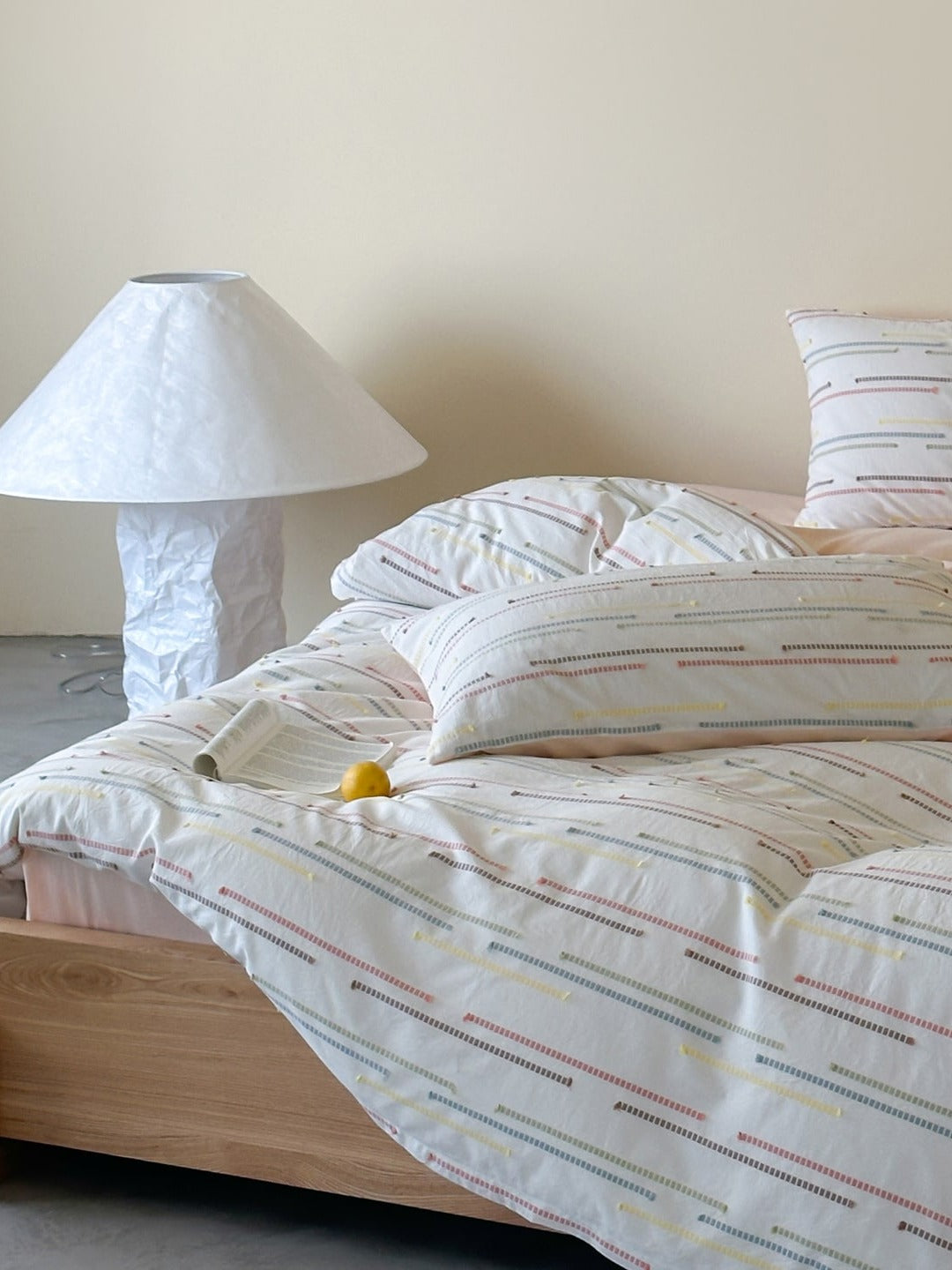 Linden Dash Cotton Clip-Jacquard Duvet Cover Set original reference image 13