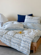 Linden Dash Cotton Clip-Jacquard Duvet Cover Set original reference image 18