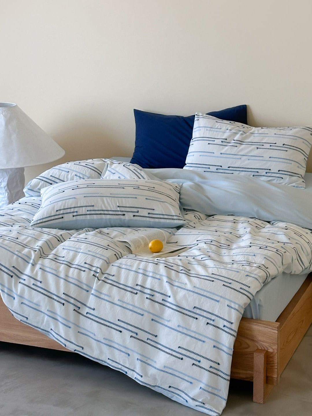 Linden Dash Cotton Clip-Jacquard Duvet Cover Set original reference image 18