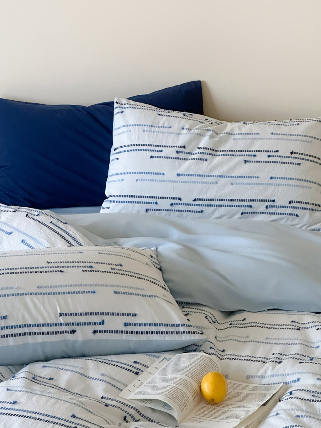 Linden Dash Cotton Clip-Jacquard Duvet Cover Set original reference image 19