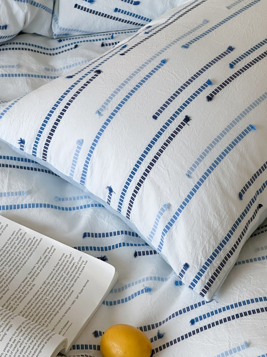 Linden Dash Cotton Clip-Jacquard Duvet Cover Set original reference image 20