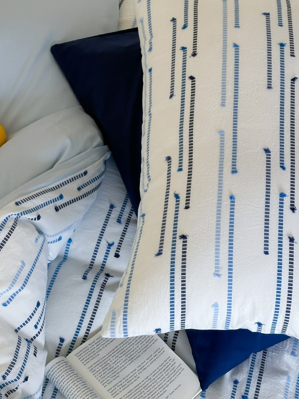 Linden Dash Cotton Clip-Jacquard Duvet Cover Set original reference image 23