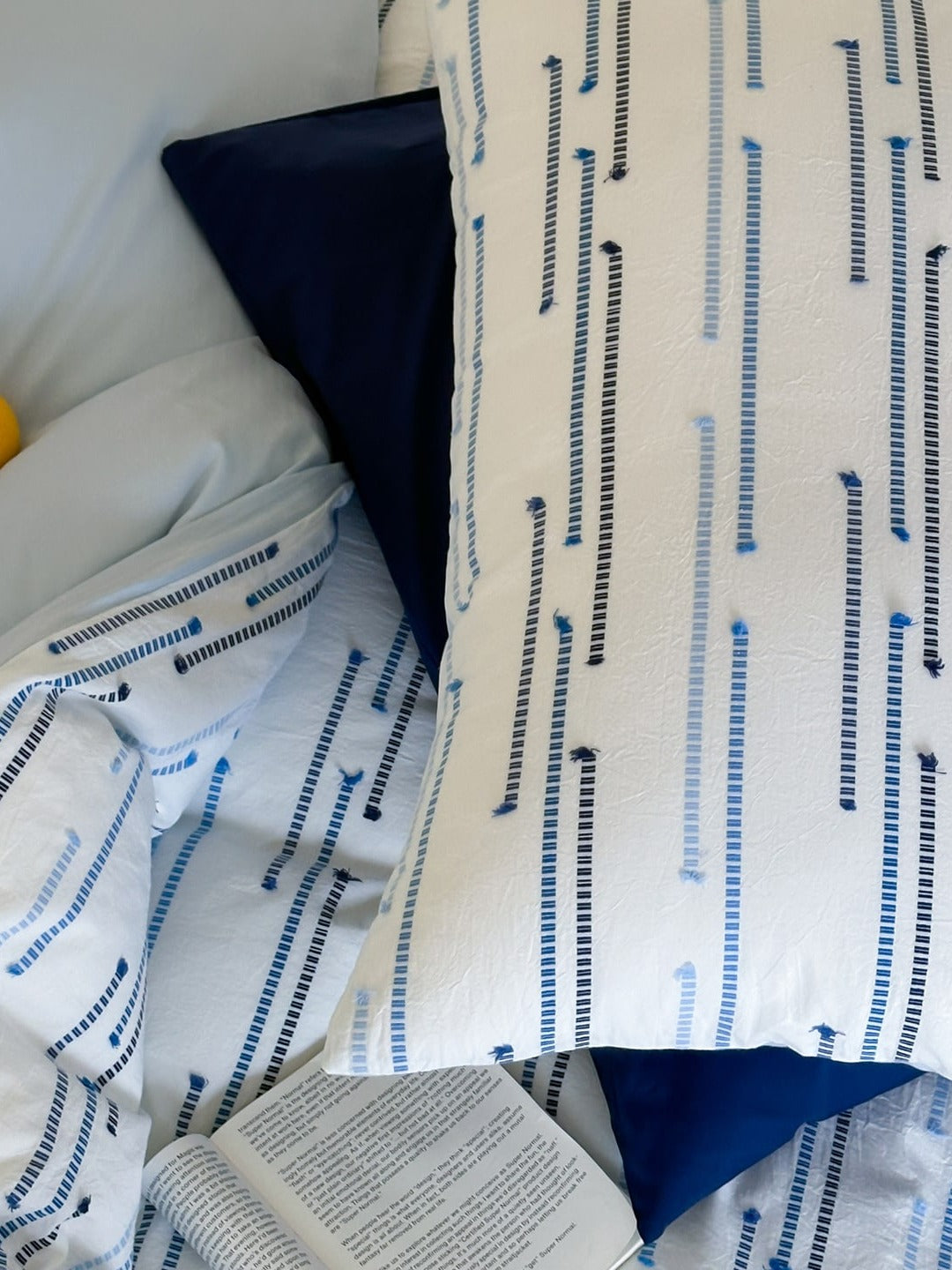 Linden Dash Cotton Clip-Jacquard Duvet Cover Set original reference image 23