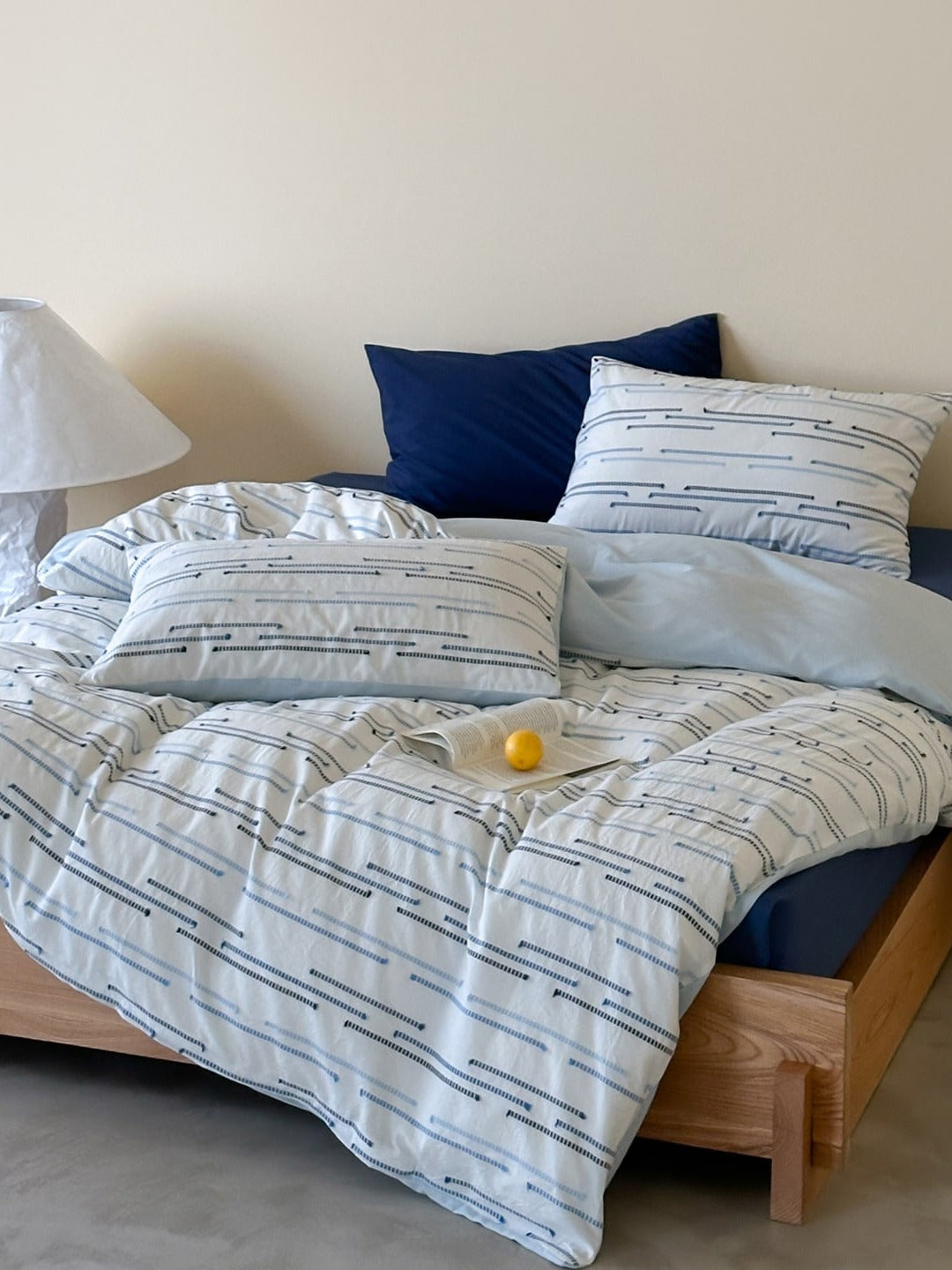 Linden Dash Cotton Clip-Jacquard Duvet Cover Set original reference image 26