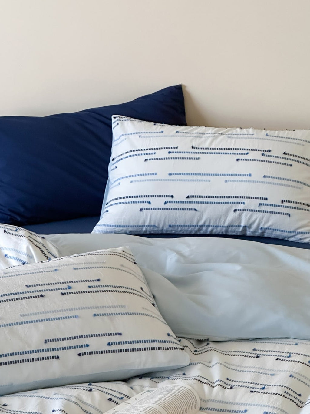 Linden Dash Cotton Clip-Jacquard Duvet Cover Set original reference image 27