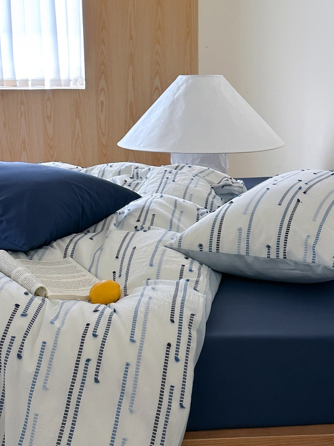 Linden Dash Cotton Clip-Jacquard Duvet Cover Set original reference image 30