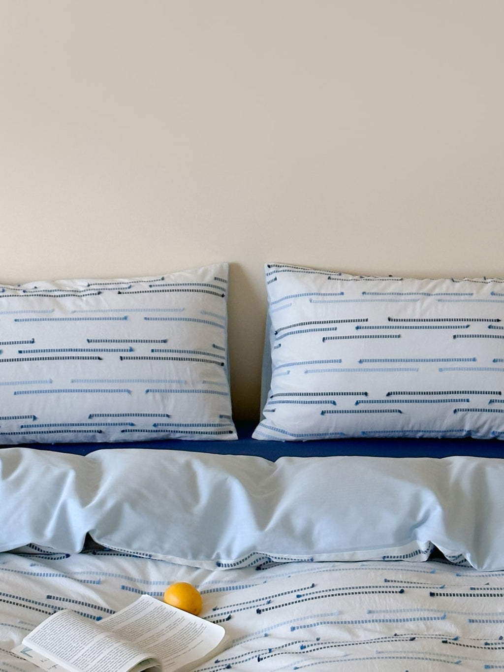Linden Dash Cotton Clip-Jacquard Duvet Cover Set original reference image 31