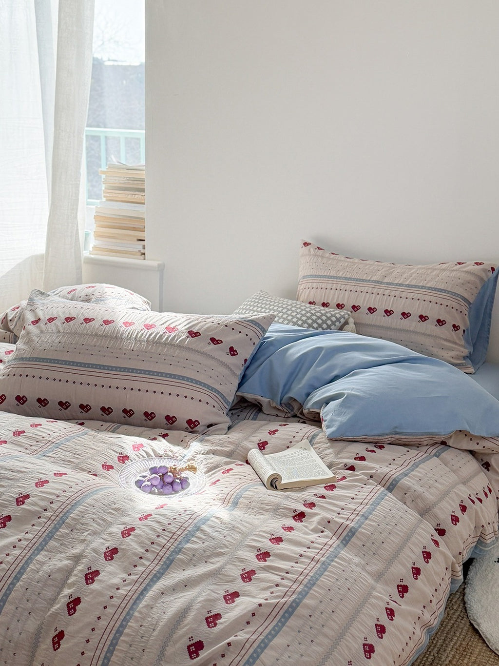 Liora Heart Yarn-Dyed Cotton Duvet Cover original reference image 11