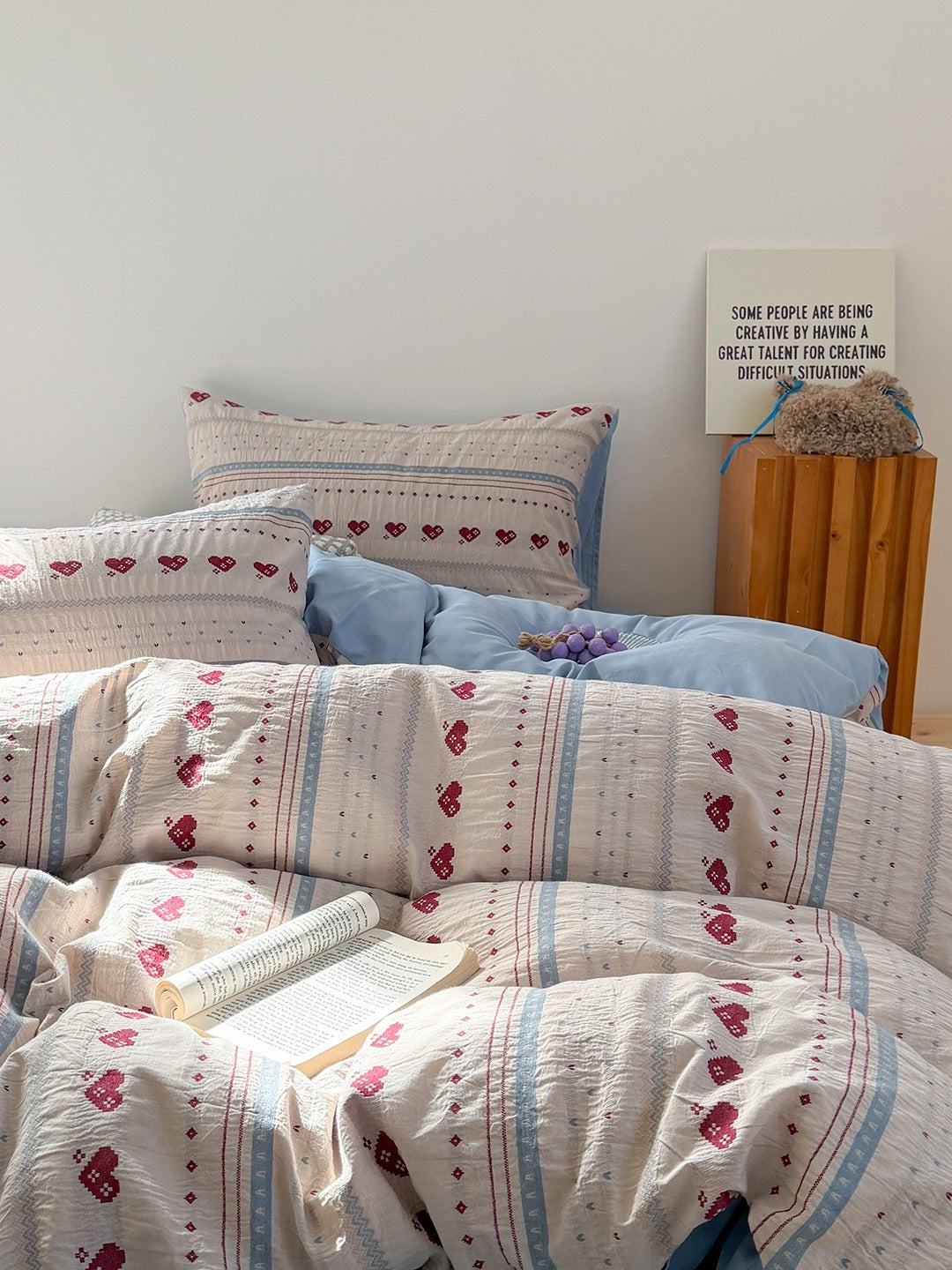 Liora Heart Yarn-Dyed Cotton Duvet Cover original reference image 14