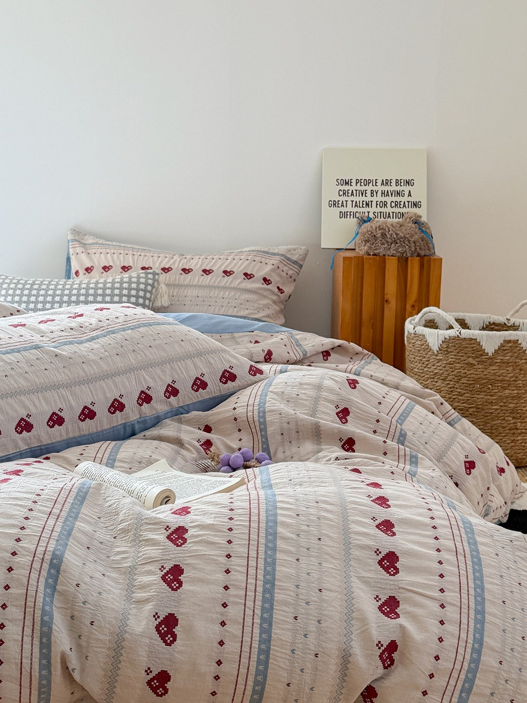 Liora Heart Yarn-Dyed Cotton Duvet Cover original reference image 16
