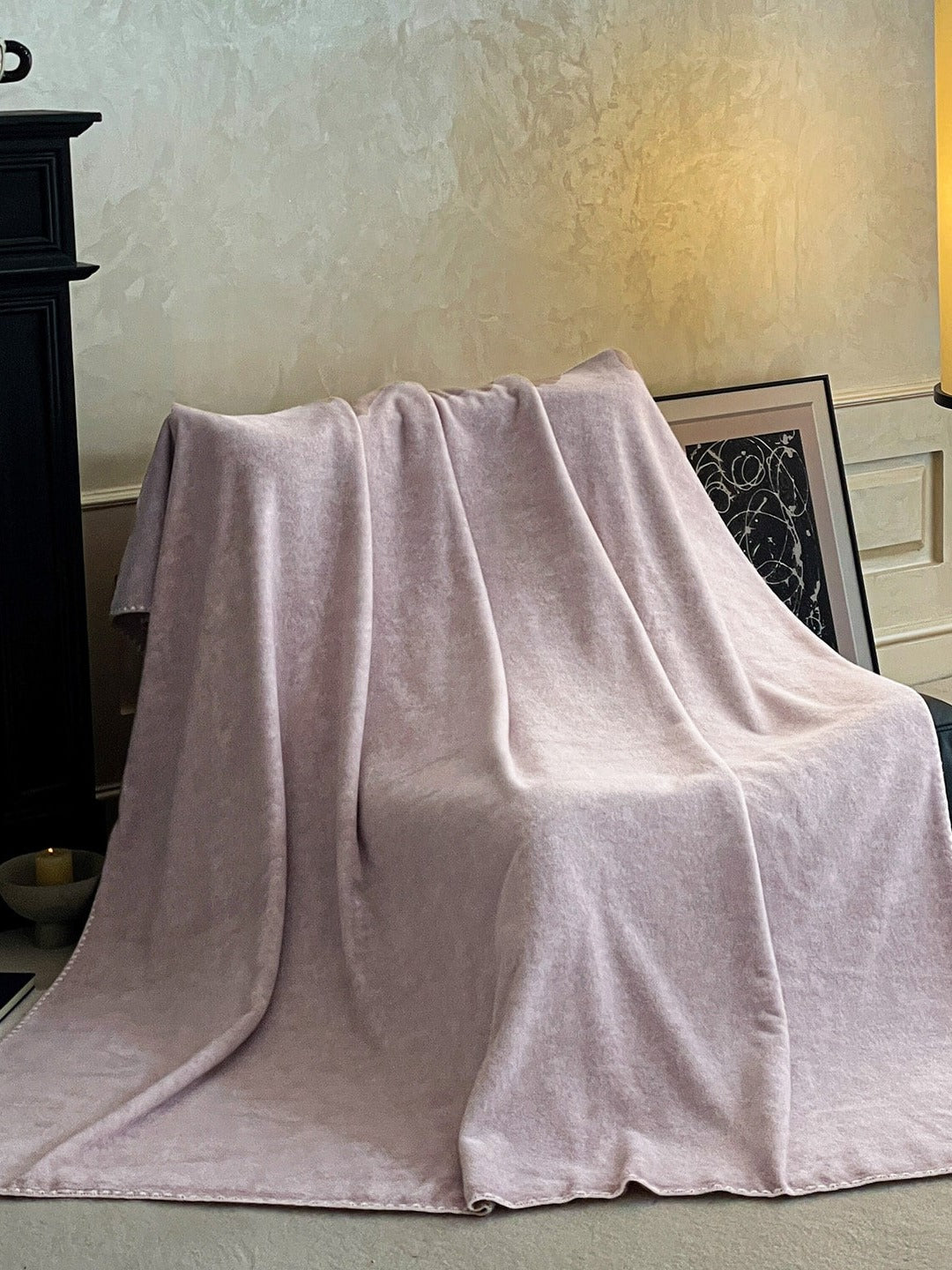 Luma Reversible Faux-Cashmere Throw Blanket original reference image 1