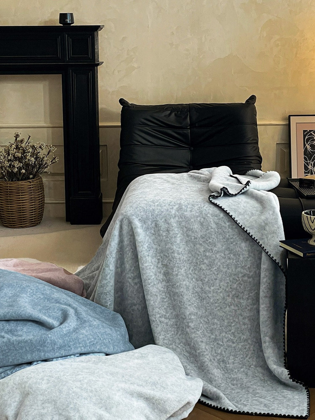 Luma Reversible Faux-Cashmere Throw Blanket original reference image 3