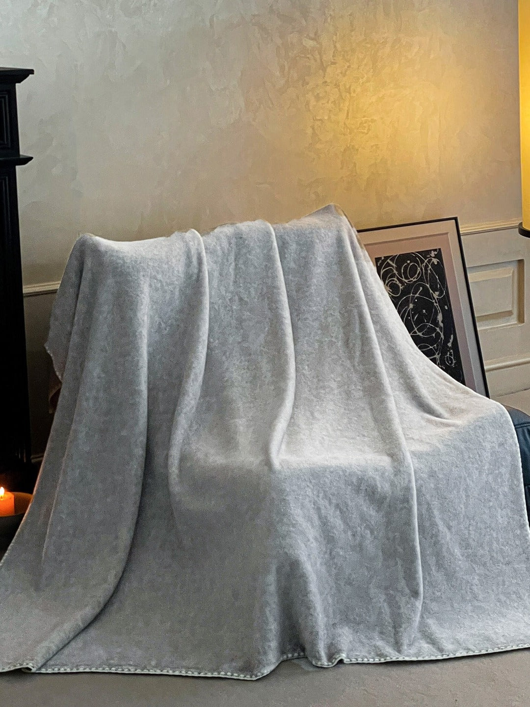 Luma Reversible Faux-Cashmere Throw Blanket original reference image 19