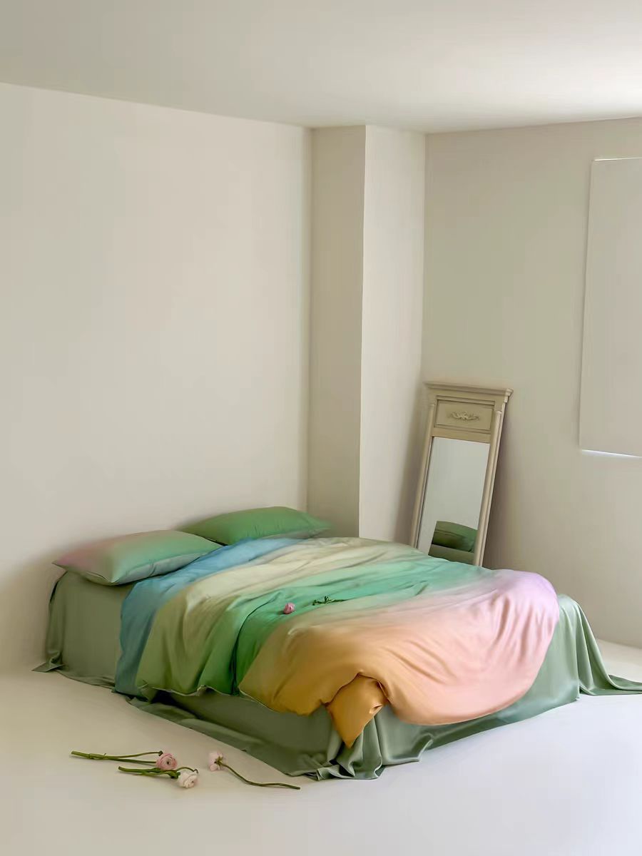 Luxury Ombre Aurora Duvet Cover - Green