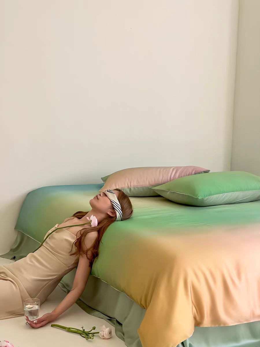 Luxury Ombre Aurora Duvet Cover - Purple