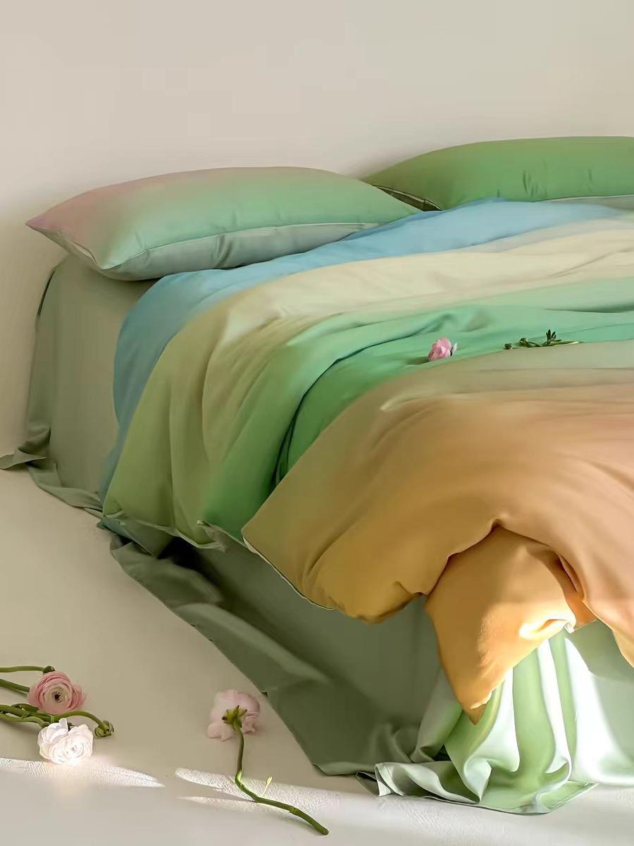 Luxury Ombre Aurora Duvet Cover - Purple