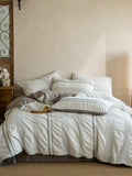 Manhattan Stripe Waffle Jacquard Duvet Cover original reference image 8