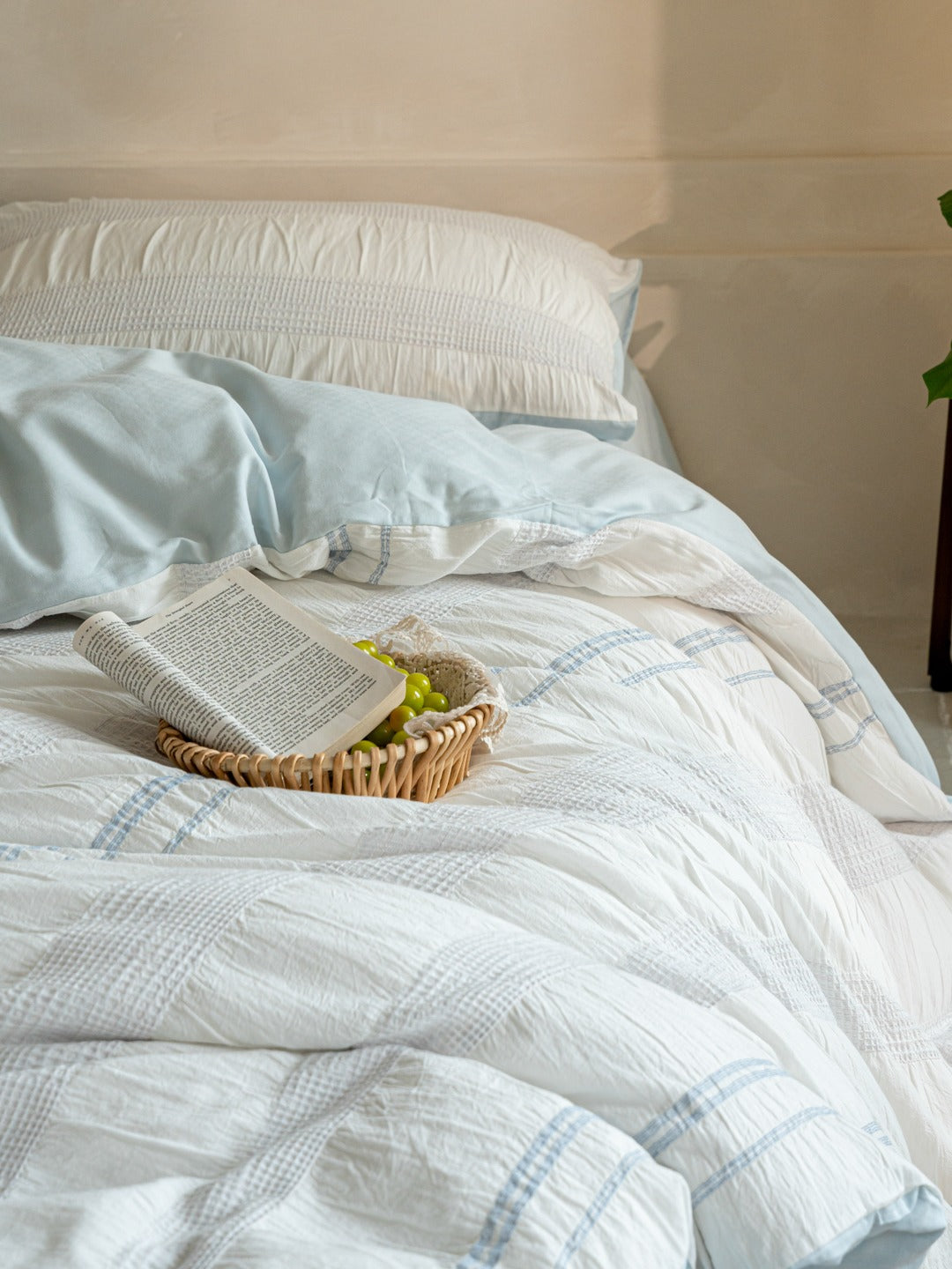 Manhattan Stripe Waffle Jacquard Duvet Cover original reference image 14