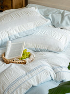 Manhattan Stripe Waffle Jacquard Duvet Cover original reference image 15