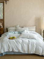 Manhattan Stripe Waffle Jacquard Duvet Cover original reference image 16
