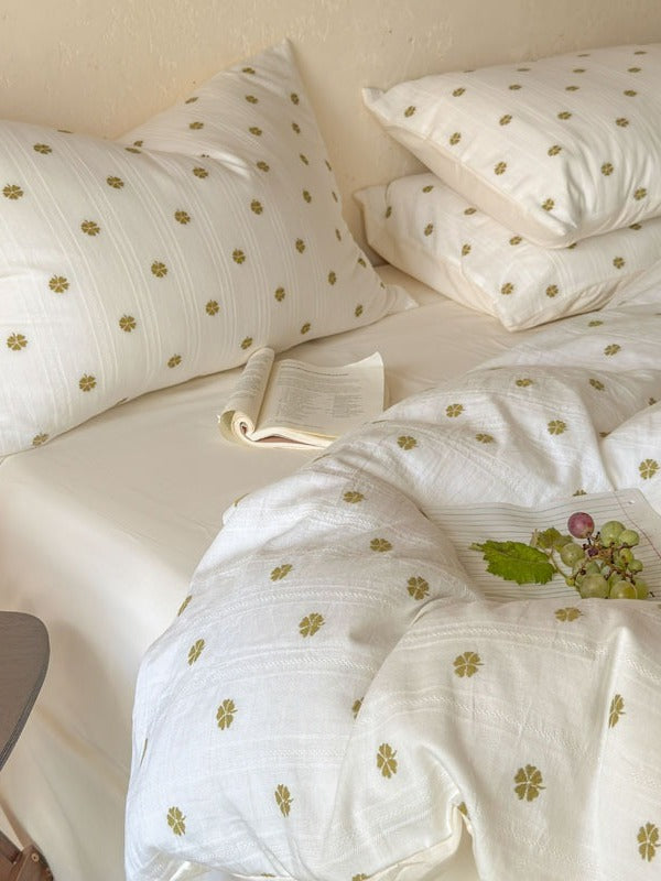 Meadow Cutwork Brushed Cotton Duvet Cover original reference image 11