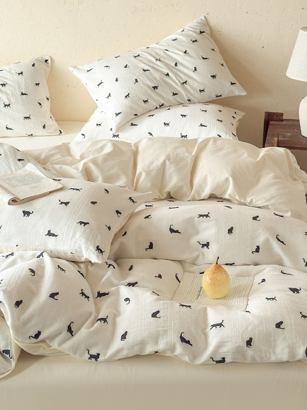 Meadow Cutwork Brushed Cotton Duvet Cover original reference image 56