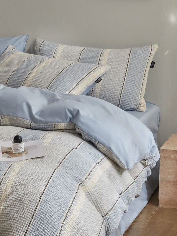 Meadowline Cotton Waffle Duvet Cover Set original reference image 2
