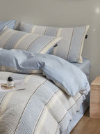 Meadowline Cotton Waffle Duvet Cover Set original reference image 2
