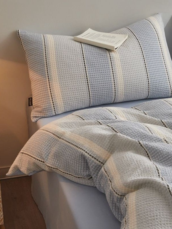 Meadowline Cotton Waffle Duvet Cover Set original reference image 5