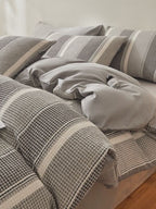Meadowline Cotton Waffle Duvet Cover Set original reference image 10